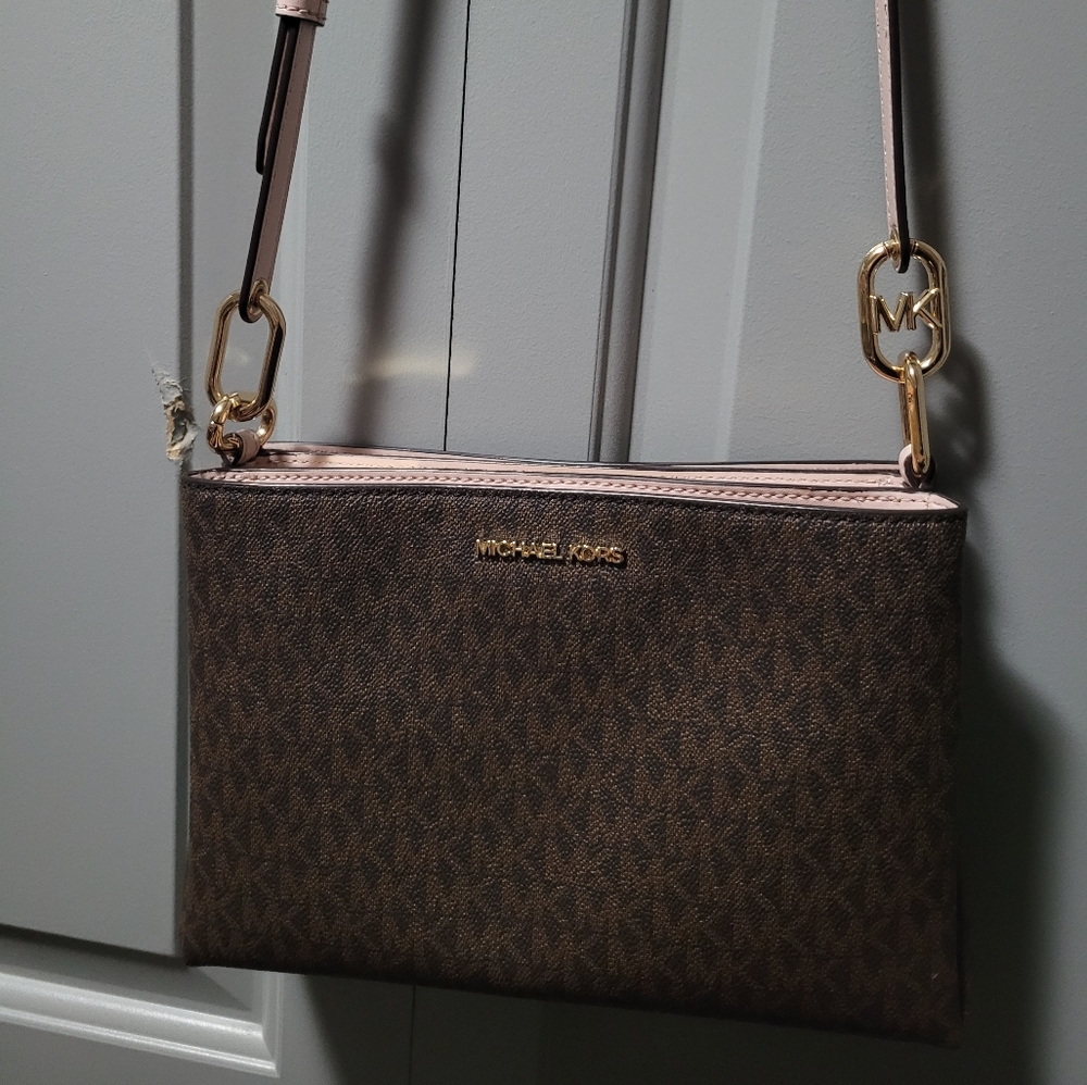 Monogram michael kors sling bag